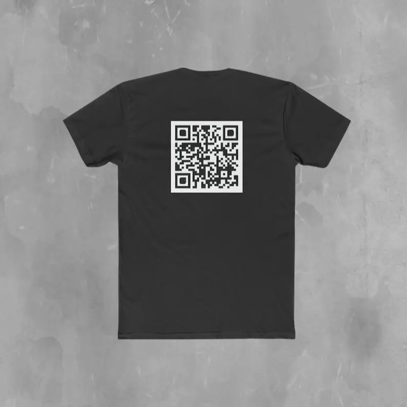 F*CK YOU! QR Code Men's Cotton Crew Tee, QR Code Men's Cotton Crew Shirt