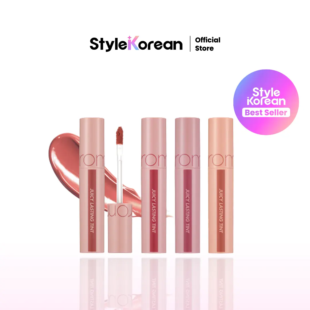 [Rom&nd] Bare Juicy Lasting Tint, Long-lasting, Moisturizing, Highly-Pigmented, Lip Tint for Daily Use, K-beauty, Vivid Colors, Cherry Makeup, Plum Makeup, Korean Lip Stain Gloss Glossy Lipgloss Lipstick