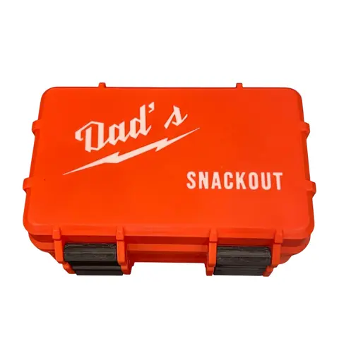 Personalized Toolbox Snack Organizer with Hinged Lid, 3D Printed Snack Box, Garage Workshop Gift for Dad, Grandpa or Papa