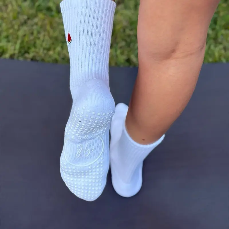 Watermelon Pattern Non-Slip Grip Socks for Pilates and weight lifting