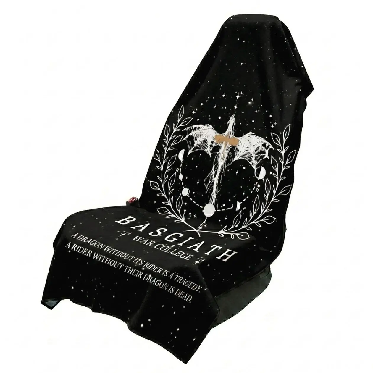 Fourth Wing Fantasy Dragon Car Seat Cover Towel, Celestial Dragon Auto Seat Protector, Universal Fit Sweat Absorbent Vehicle Seat Cover,Fourth Wing Merch, Onyx Storm Merch