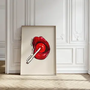 delulu trendy retro wall art grunge room decor, retro art prints downtown girl room decor aesthetic poster