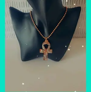 Copper and Moonstone Ankh