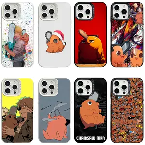 Chainsaw Man Denji & Pochita Character Collage Phone Case, Scratch‑Resistant Protector for iPhone 17, 16, 15, 14, 13, 12, 11, Pro, Pro Max, Plus | Samsung Galaxy S23, S24, S25, S26, Plus, Ultra, Nice Christmas Halloween Birthday Thanksgiving Present for F