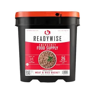 ReadyWise RW07-704 9.75 x 11.75 x 12.5 in. Chicken, Beef Pork & Rice Emergency Food Supply Bucket