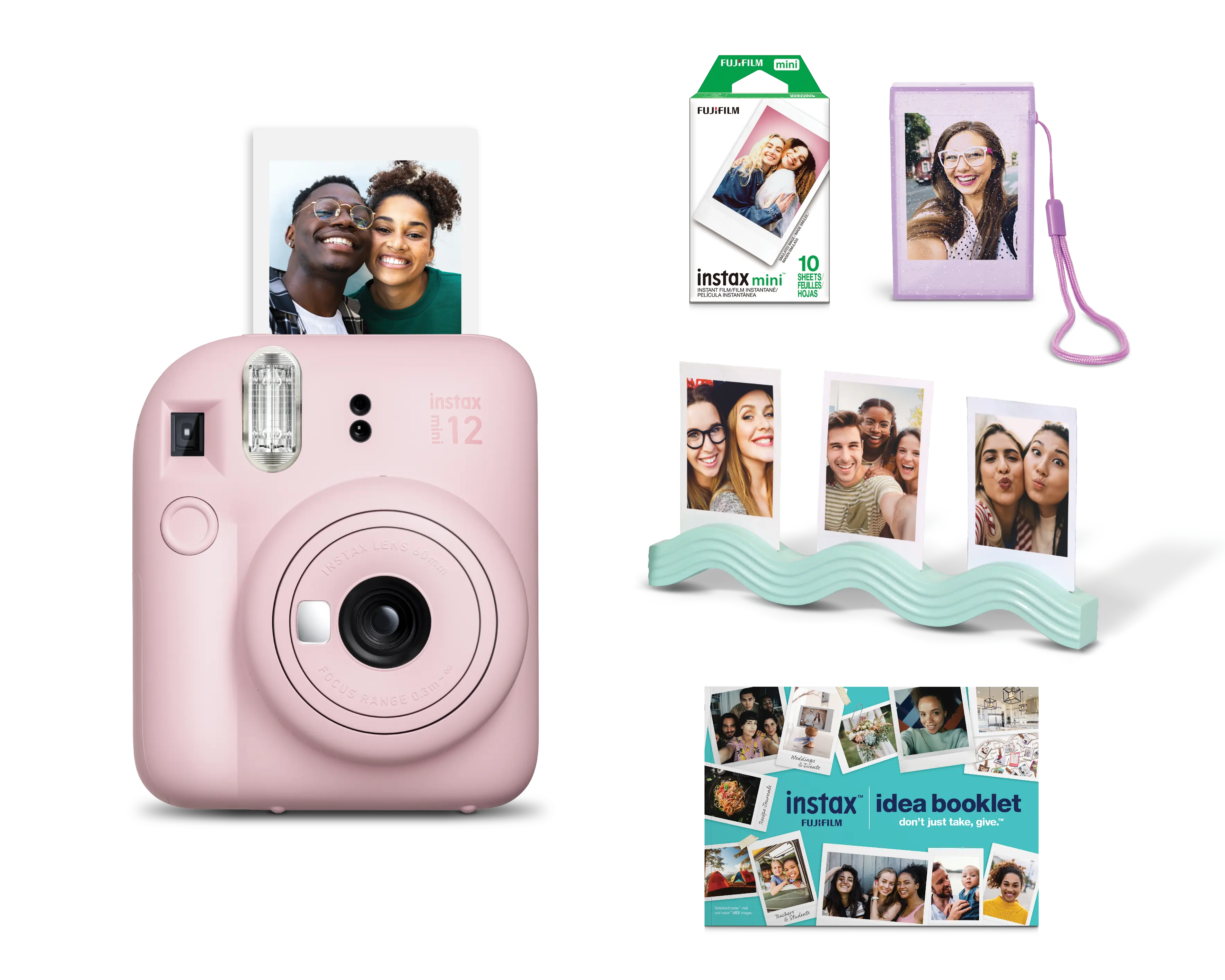 Fujifilm - instax mini 12 Instant Camera Holiday Bundle 2026 - Blossom Pink Fujifilm - instax mini 12 Instant Camera Holiday Bundle 2026 - Blossom Pink