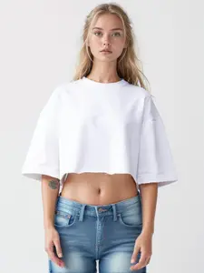 Women's Oversized Cropped T-Shirt | Heavyweight Vintage Look
