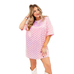 Pretty in Pink Heart T-Shirt Dress