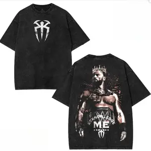 Retro Vintage Limited Edition Roman Reigns Acknowledge Me Wash Tee, Wrestling T-Shirt, Full Size, Full Color, Sport Tee