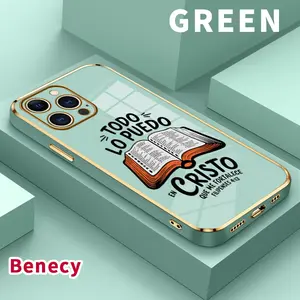 Electroplating Phone Case for iPhone  17 15 Pro Max Air 16 14 Plus 13 12 11 X XS Max XR Writing style Pattern Classic Square Design Non Slip TPU Soft Shell Shockproof Protection Cover