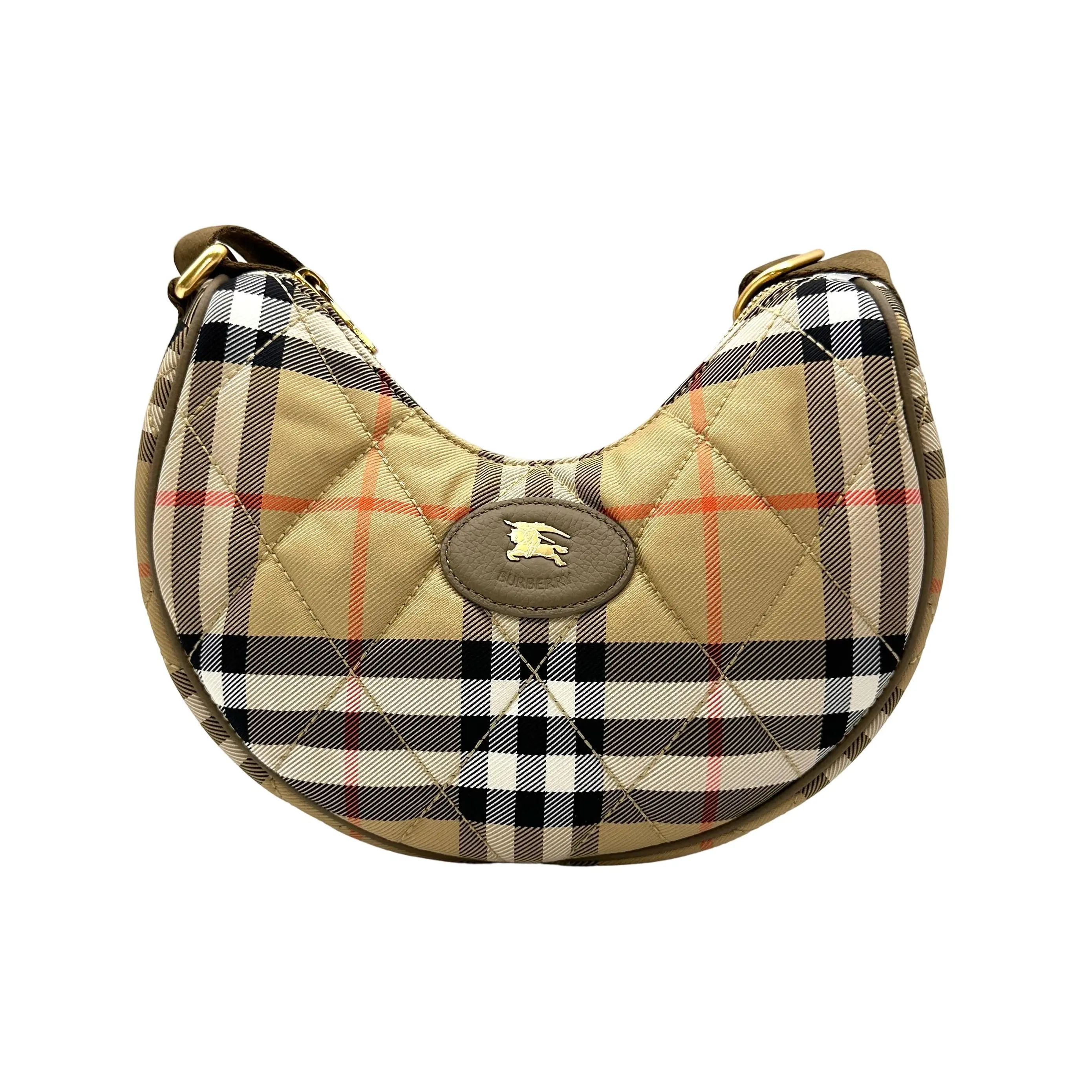 Pre-owned BURBERRY Nylon Crossbody Bags Horseshoe Crossbody Bag​ Sand beige