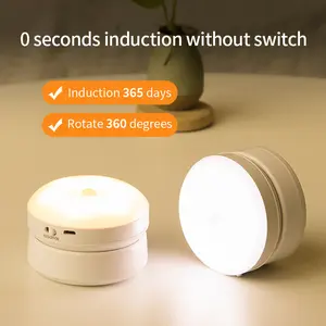 360° Wireless Motion Sensor Light Automatic Night Light for Closets Stairs Hallways with 4M Sensing Distance & 120° Induction Angle