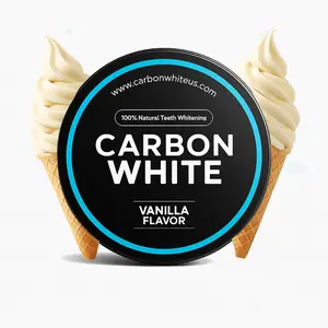 Carbon White Charcoal Teeth Whitener Powder Vainilla Flavor 30g Activated Coconut Charcoal Oral Whitening