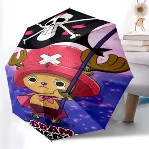 One Piece Tony Chopper pattern print New umbrella, 1 automatic folding umbrella, portable foldable travel umbrella, outdoor umbrella, Christmas birthday Festival gift