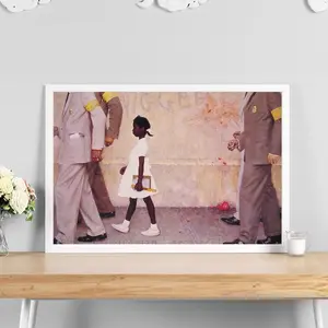 [UNFRAMED POSTER] Ruby Bridges The Problem We All Live With Norman Rockwell Poster, Wall Art, Room Decor, Vintage Film Poster, Home Decor, Art Print For Gift