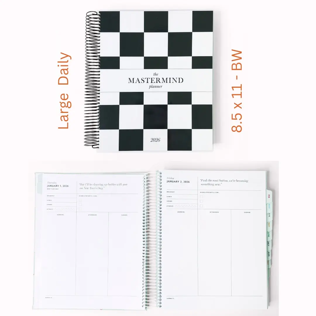 8.5 x 11 - Laminate - BW Checkerboard Cover 