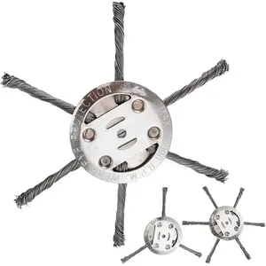 Steel Wire Grass Trimmer Head 6in String Trimmer Replacement Head, Universal Wire Weed Trimmer Head Weed Remover Tool, Weed Eater Attachment, Brush Cutter Trimmer Blade Replacement Blades for Lawn Mower TrayGift
