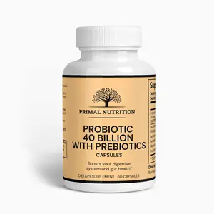 Probiotic 40 Billion with Prebiotics - Dietary Supplement for Gut Health and Metabolism Support
