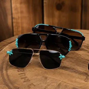 Women's Cowgirl Turquoise Sunglasses, Fashion Eyewear Accessory