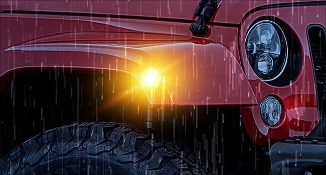 Nilight JK Side Marker Light 8LED Smoked Lens Amber Front Fender Indicator Light Turn Signals Light IP67 Waterproof Clearance Light Compatible with 2007-2017 Wrangler JK JKU