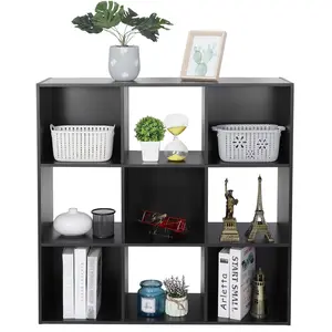 9-Cube MDF Minimal Bookshelf - Functional Interior Organizing Storage Cabinet, Aesthetic Office Room Decor Shelves & Racks,summerwins