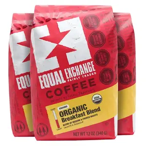 Equal Exchange Organic Ground Coffee, Breakfast Blend Flavor Drip Beverage, 12 oz