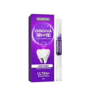 West&Month Gingiva White Gum Corrector Pen for Teeth Cleaning Whitening Brightening Repair Oral Cleansing Beauty Pen Ultra+ Brightness 3ML - Cleanser