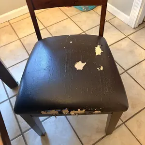 Waterproof Seat Covers for Dining Room Chairs Set of , Pu Leather Chair Seat Slipcovers Dining Chair Cover Removable Washable Chair Protctor Cover, Rear Covers (PU-Black)