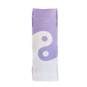 Yin-Yang Amethyst Yoga Rug Mat - Naturally Dyed Organic Cotton