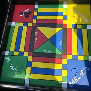 Jamaican Ludi Board - Colorful Geometric Design.
