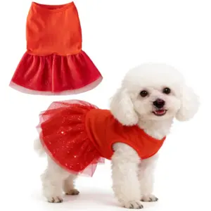 1 Pc Shiny Cat Dog Dress, Princess Style Short Skirt for Small Medium Dogs and Cats, Cute Pet Party