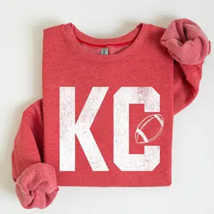 [Sale off up to 50%] Kansa City Football Sweatshirt, Gift Football Fan Sweatshirt, Top Womenswear Menswear Casual Long Sleeve Football Fan Gifts, KC Football Shirt- Gameday Shirt KC Gift, Graphic Streetwear T-shirt