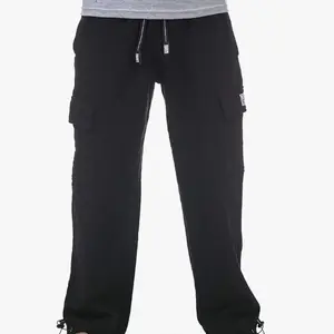 Pro Club Men's Heavyweight Fleece Cargo Pants Menswear Day Elastic Outdoor Trouser Casual Pockets, Loose fit, Trendy style