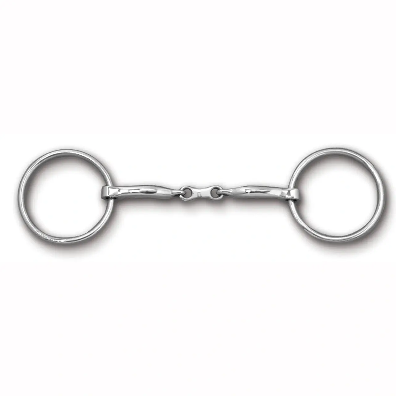 Myler MB 10 French Link Snaffle Loose Ring Horse Bit - 5 1/2" Mouth Level 1 Stainless Steel with Copper Inlay - Dressage Legal