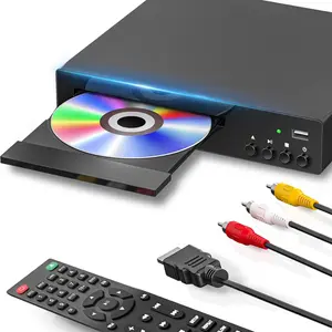 Region Free DVD Players for  TV 1080P  Region DVD Player with USB Input, Compact CD DVDs Players Support PAL/NTSC, HDMI & AV  and Remote Control