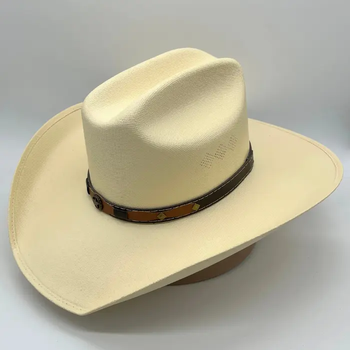 Straw Cattleman Hat - Cream