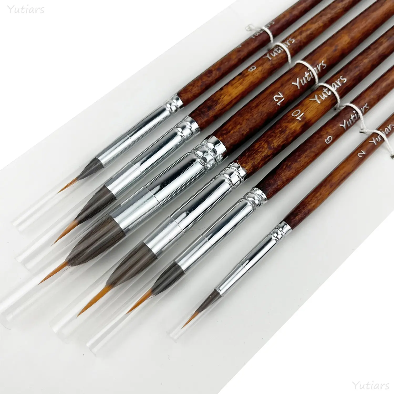 Yutiars 6Pcs Watercolor Painting Brushes Set, 4Pcs Extended Point Synthetic Brushes with Long Pinhead for Fine Detailing Work, Art Painting Supplies, Art Materials, Art Supply