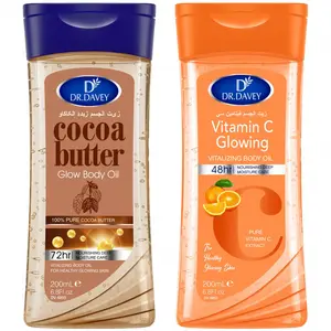 2PCS DR.DAVEY VITAMIN C Body Oil+Cocoa Butter Body OIL Body essential oil set, skin care oil, Nourishing, moisturizing, Moisture and hydrating care, suitable for all seasons for Body, Face, Hand, Lip, Eye,travel
