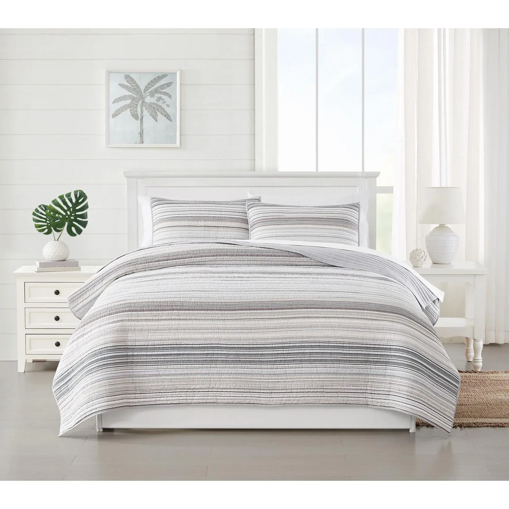 Oceanfront Resort Navarre Yarn Dye Stripe 3pc King Quilt Set Oceanfront Resort Navarre Yarn Dye Stripe 3pc King Quilt Set