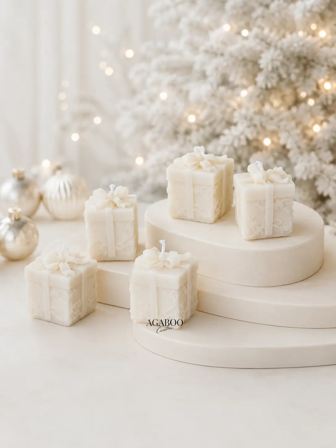 Mini Christmas Candle 2x1.5 inches