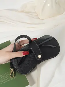 2024 New Style Solid Color Fashionable Glasses Case, Simple Hanging Buckle Glasses Storage Bag for Daily Travel Work Commute, Unisex Glasses Protection Bag