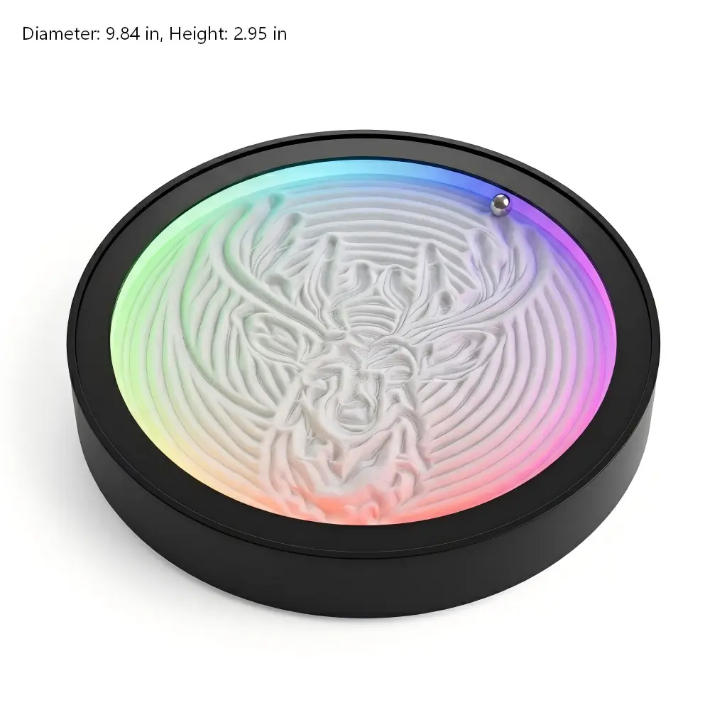 Melonva 10" Kinetic Zen Sand Garden, App-Controlled Smart Sand Drawing Machine with Bluetooth & WiFi, Real Bamboo Frame, Relax Desk Décor Gift for Office Home Meditation