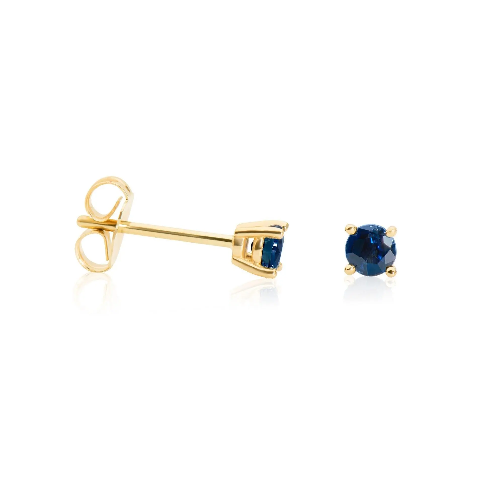 14k Gold Sapphire Stud Earrings