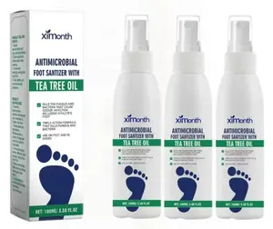 (3 bottles)-Tea Tree Oil Foot Spray PlantarMoisturizing Deodorant for Odor Control & DryFeet Care, Natural Foot Sanitizer withAntifungal Properties,Ximonth Clear FootSanitizer Spray,for Foot & Shoe Freshness nail