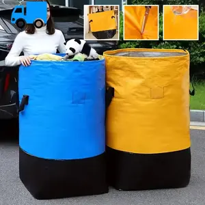 Large Capacity Storage Bag with Durable Handle and Safety Drawstring Closure, Foldable Moving Bag for Travel and Home Use, Clothes Storage Bag, Storage Carrying Bag