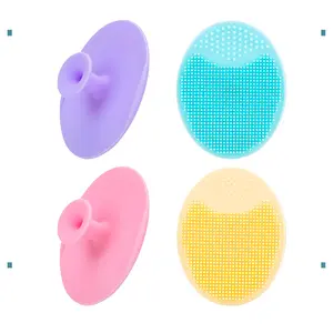 4 Pack Soft Silicone Facial Cleansing Brushes for Exfoliation, Blackhead Removal, Acne Care, and Deep Pore Cleaning