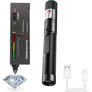 High Accuracy Professional Diamond Tester Kit with Tester Pen Diamond Torch Thermal Conductivity Meter Battery Included for Novice and Expert