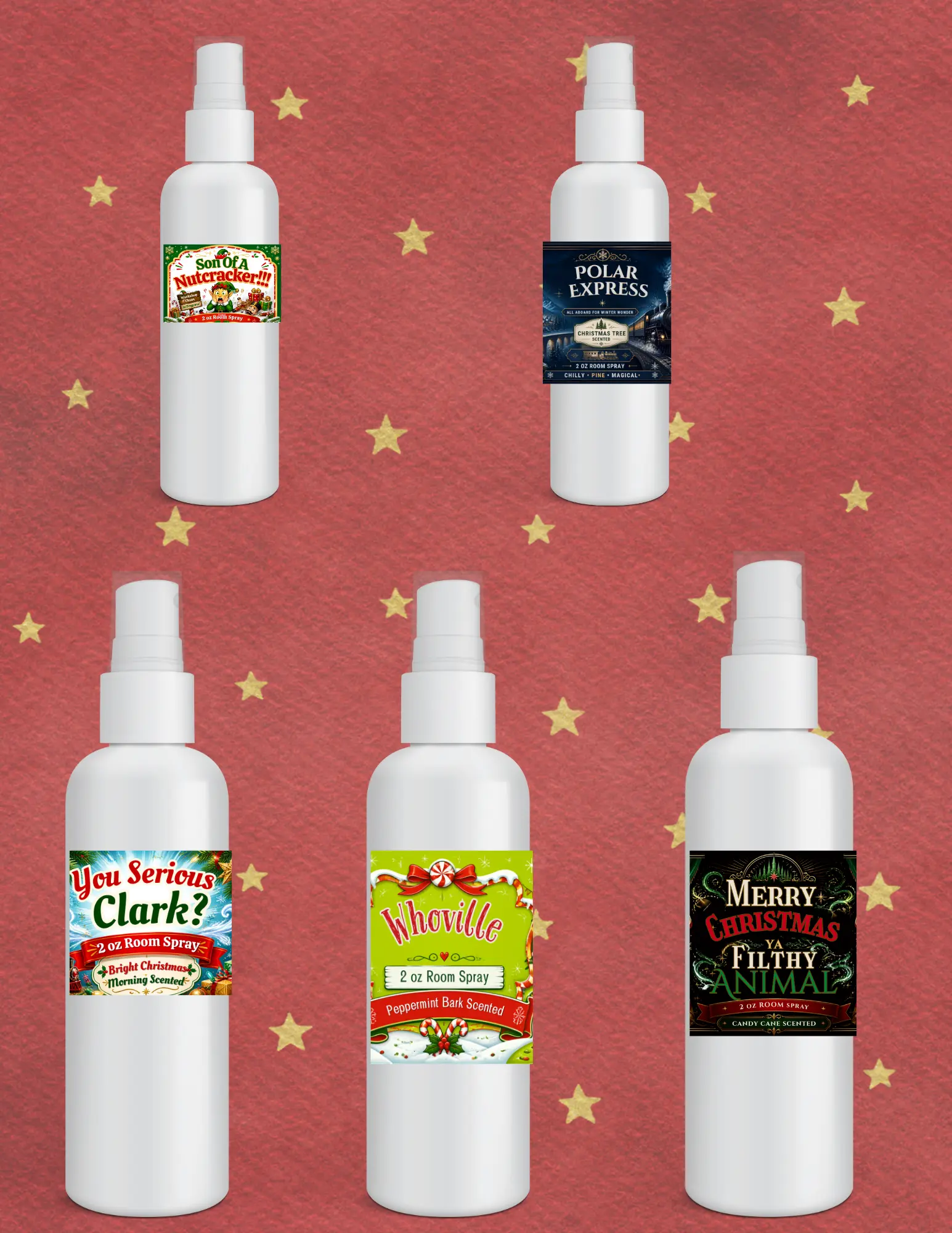 Christmas Movie Inspired Room Spray Scents 2oz