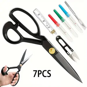 1Set 10 Inch Heavy Duty Sewing Scissors, Professional Shears for Dressmakers, Fabric Scissors for Clothing, Upholstery Shears, Apply to Tailors, Household, Craft-work, Office, School