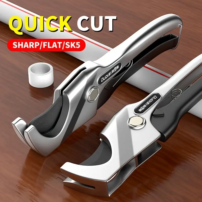 1 durable PVC pipe cutter, pipe cutter, large-diameter cutting knife, with adjustable tension screw and metal clamp - pipe cutting tool, suitable for cutting PEX and plastic pipes Pex Tubing Cutter